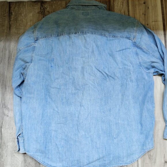Levi's Denim Shirt Metal Buttons HAS FLAWS - Picture 12 of 15